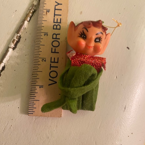 Vintage 1950's Jestia Doll Knee Hugging 5" Elf Pixie Ornament Made in Japan #2 - Picture 4 of 5